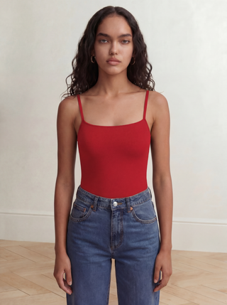 SMOOTH RIDER STRAPPY TANK | Red