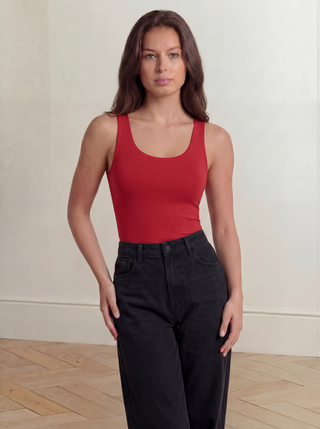SMOOTH RIDER BOYFRIEND TANK | Red