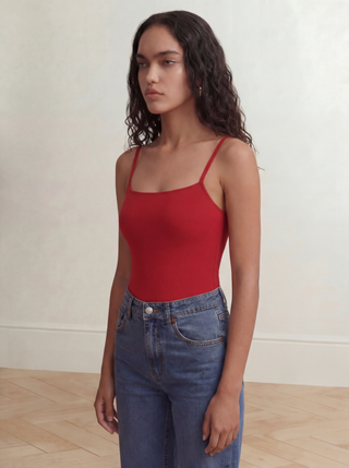 SMOOTH RIDER STRAPPY TANK | Red