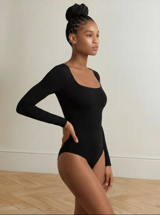 LONG SLEEVE BODYSUIT | Black