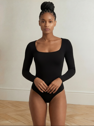 LONG SLEEVE BODYSUIT | Black