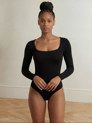SMOOTH RIDER LONG SLEEVE BODYSUIT | Black